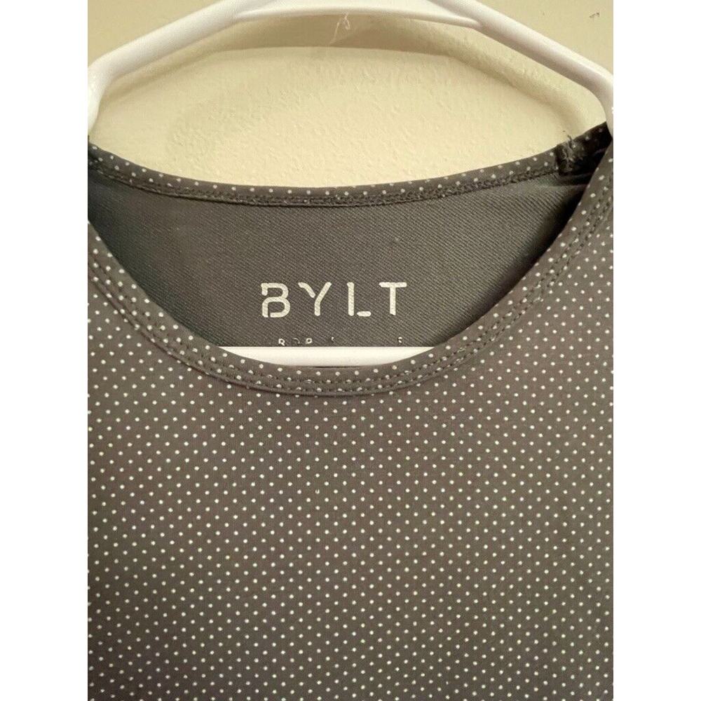 BYLT Drop Cut Lux Short Sleeve Mens Polka Dot‎ Crewneck Tee Sz M - Picture 2 of 7